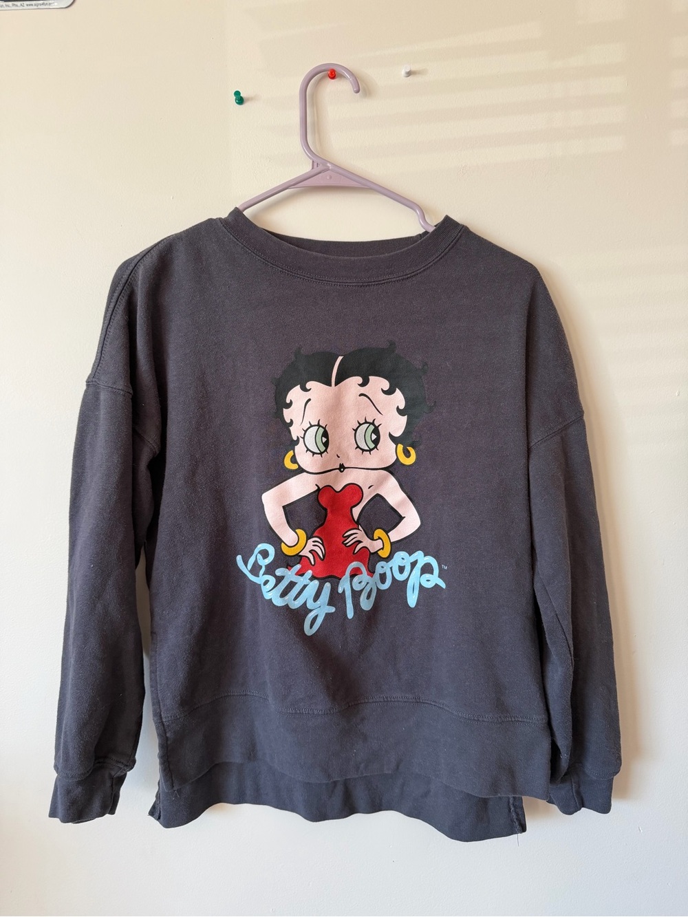 Betty Boop Grayish Black Sweatshirt